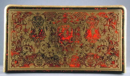 Bovenkant van een Louis XIV Boulle Commode, ca. 1700 (schildpad, messing en verguldsel)